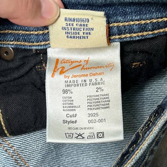 Citizens of Humanity Ingrid #002 Mid Wash Low Waist Stretch Flare Jean | Sz 27 - Picture 9 of 15